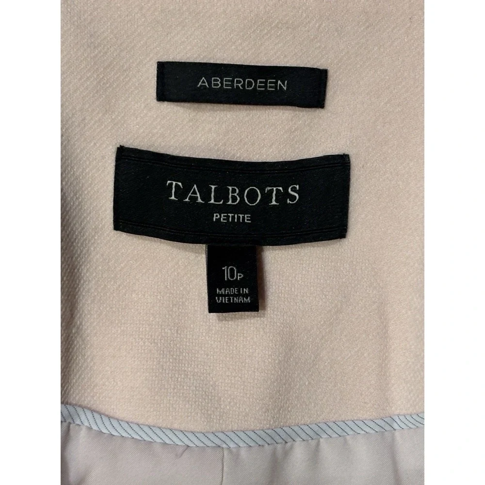 Talbots Aberdeen Knit Blazer Pique Knit Light Pink 10P - Picture 2 of 6